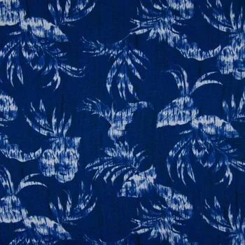 Šatovka 21756 modrá, palmové listy, š.145