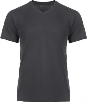 Pánské tričko CityZen Chytré tričko výstřih do V šedé S