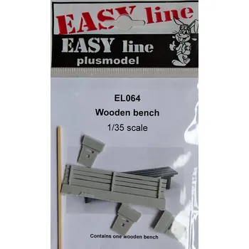 Plastikový model Plusmodel 1/35 Wooden bench (resin set) EASY LINE