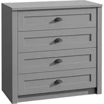 Šedá komoda Provance K4 s 4 šuplíky - moderní design a kvalitní materiál