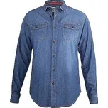 Pánská riflová košile JEANS modrá dlouhý rukáv 3XL - 8XL ODE-DUK-110812 - 8XL