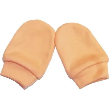 Módní doplněk New Baby Rukavičky bavlněné novorozenecké - oranžové