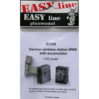 Plastikový model Plusmodel 1/35 German WWII wireless station - 2pcs EASY LINE