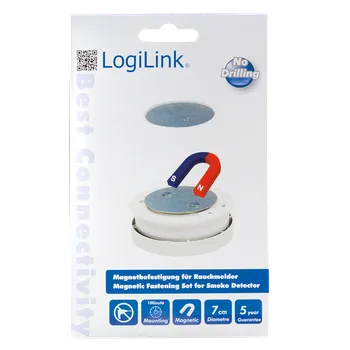 Rozvaděč  LogiLink Souprava pro upevnění detektoru kouře, magnetická, Smoke detector fastening kit, magnetic LogiLink