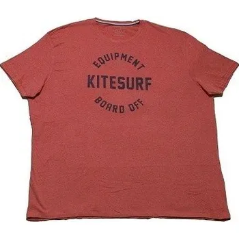 Pánské tričko Pánské tričko KITARO s tiskem 5XL - 8XL krátký rukáv červené KITARO ODE-KIT-191118-54023 - 5XL