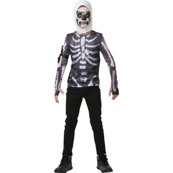 Karnevalový kostým Rubies UK - Tričko pro teenagery Fortnite Skull Trooper - 13-14 years