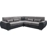 Rozkládací rohová sedací souprava EMILY ROH, tmavošedá látka Soro, pravá