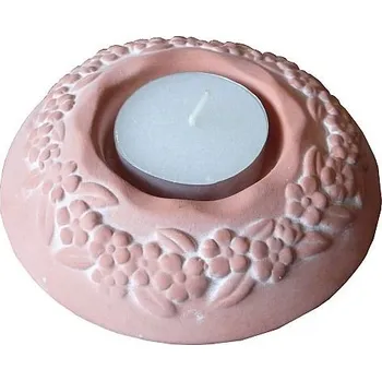 Svícen Keramický svícen na čajovou svíčku terakota