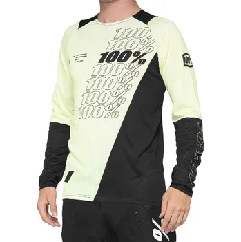 cyklistický dres Dres 100% R-CORE Jersey Yellow/Black Velikost: L