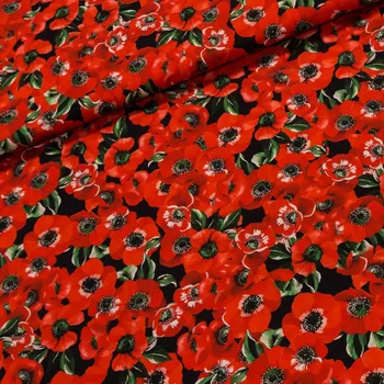 Jiří Kudlička Bavlněný úplet 6-09121 vlčí máky 1,8/1 m