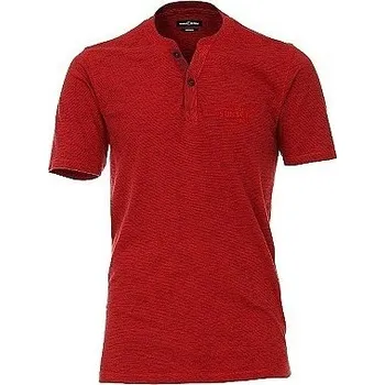 Pánské tričko Pánská polokošile Casa Moda 3XL - 6XL krátký rukáv červené vzorované Casa Moda - 6XL