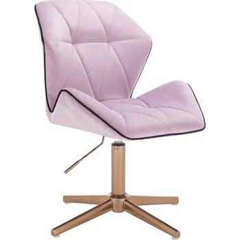 LuxuryForm DESIGN Židle MILANO MAX VELUR na zlatém kříži - levandule