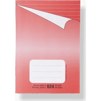 Sešit Školní sešit Bobo A6 624, linkovaný, bezdřevý, 20 listů