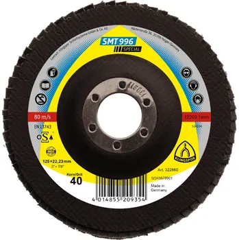 Brusný talíř Brusný lamelový talíř, vydutý, smt 996 special, 125x22,23/40