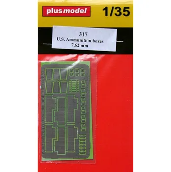 Plastikový model Plusmodel 1/35 U.S. Ammunition Boxes 7.62 mm