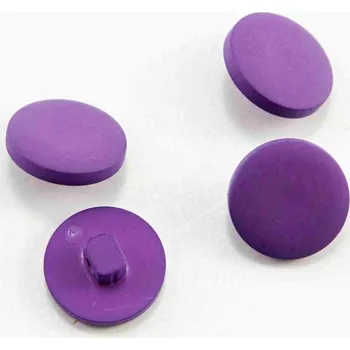 Knoflík Knoflík se spodním přišitím - matná fialovo růžová - průměr 1,5 cm