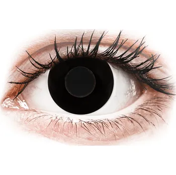 Kontaktní čočky CRAZY LENS - Black Out - nedioptrické jednodenní (2 čočky)