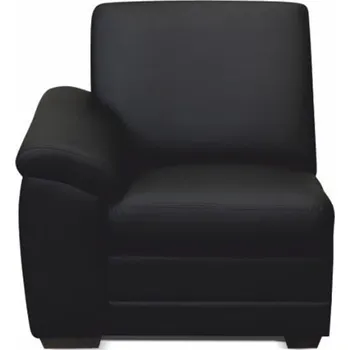 Sedací souprava 1-sed s opěrkami, ekokůže černá, levá, BITER 1 1B