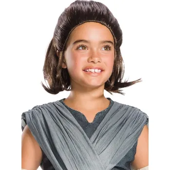 Karnevalová paruka Rubies USA - Dívčí paruka Rey Star Wars: The Last Jedi (Hvězdné války: -