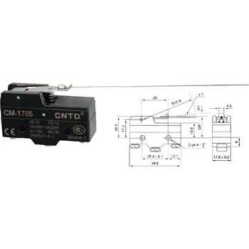 vypínač a zásuvka Onpira Koncový spínač / mikrospínač 250V AC 15A Model: CM-1705
