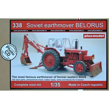 Plastikový model Plusmodel 1/35 Soviet earthmover BELORUS (full resin kit)