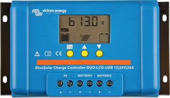 solární regulátor Victron Energy Bluesolar PWM 12/24 V 20 A LCD + USB