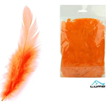 Peří dekorativní barevné 10 g - oranžové