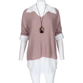 Dámský svetr 3834 komplet barva: pudrová