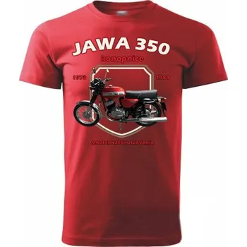 Pánské tričko STRIKER Tričko Jawa 350/634 Konopnice Barva: Červená, Velikost: XXXL