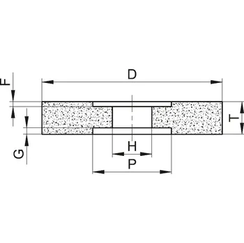 Brusný kotouč Brusný kotouč t7 400x75x127x200x10/20mm f16a 60 hh12 v