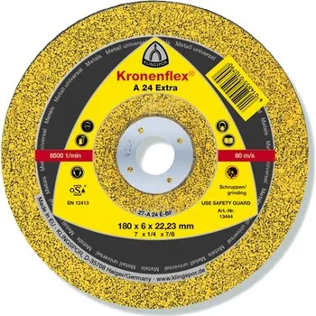 Brusný kotouč Brusný kotouč kronenflex, a 24 extra, vydutý, 100x6x16, pro ruční broušení