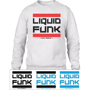 Pánská mikina Liquidfunk mikina pánská bez kapuce Velikost: XXL, Barva: Bílá - Design 1