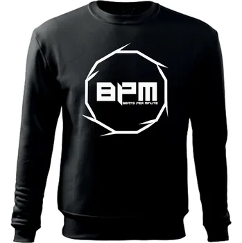 Pánská mikina DNB mikina pánská bez kapuce "BPM Round" Velikost: XXL, Barva: Černá