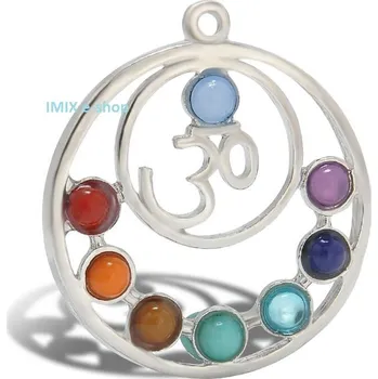 Přívěsek Čakrový přívěšek ÓM symbol s korálky