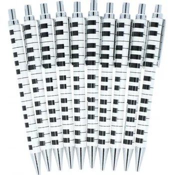 Kuličkové pero s potiskem klaviatura bílá barva