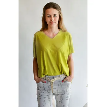 Dámská halenka A678 triko Itálie barva: modrá královská, Velikost: Univerzální