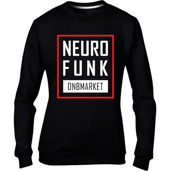 Dámská mikina Dámská mikina bez kapuce NEUROFUNK černá Velikost: L, Barva: Černá - Design 2