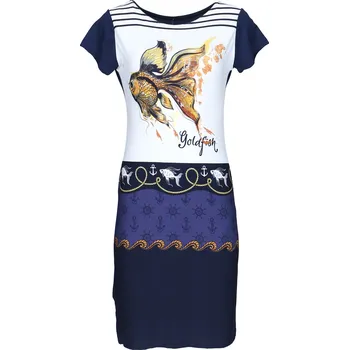 Dámské šaty Pratto šaty 1179/105599 barva: modrá tm, velikost: 38