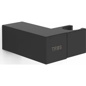 Tyč na sprchový závěs TRES EXCLUSIVE - Držák sprchy nastavitelný, hranatý, kov 107839NM