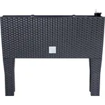 PROSPERPLAST Plastové samozavlažovací truhlíky Rato Case High antracit 80 x 33 cm