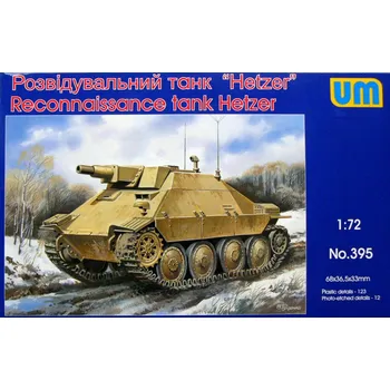 Plastikový model Unimodel 1/72 HETZER Reconnaissance tank