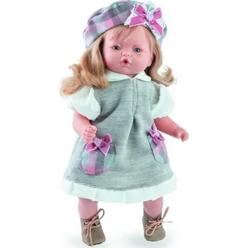 Panenka Realistická panenka- Blaženka v šedých pletených šatech od španělské firmy Marina & Pau (Pitus Boutique - 40 cm - balená v sáčku)