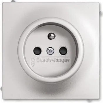 vypínač ABB Impuls zásuvka saténová stříbrná 5519B-A02357783 s clonkami