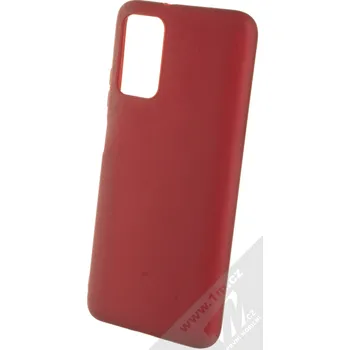 Pouzdro na mobilní telefon 1Mcz Matt TPU ochranný silikonový kryt pro Xiaomi Redmi 9T, Poco M3 tmavě červená (dark red)