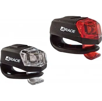 Cyklosvítilna blikačka přední+zadní 4RACE LS02 silicon černé