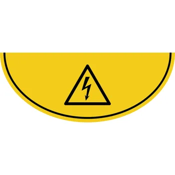 Kancelář Podlahová značka výseč – Elektrické zařízení, žlutá
