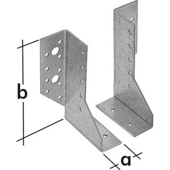 Tesařské kování Trámová botka 30 x 130 x 75 WBD2 right (Trámový závěs)