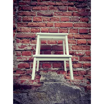 Schůdek Bílé patinované Provence schůdky s opotřebovaným povrchem