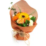 AWGifts Stojací mýdlová kytice oranžová