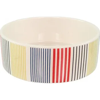 Miska pro psa Dog Fantasy Miska keramická barevné pruhy 16 cm/770 ml